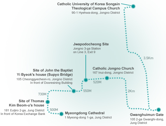 A map of the Gospel Trail